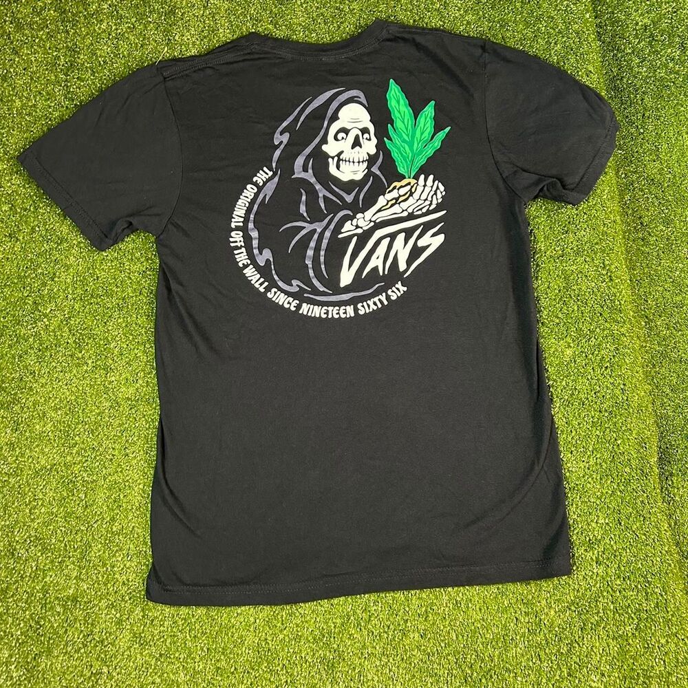 Vans Men's Black and Grey T-shirt